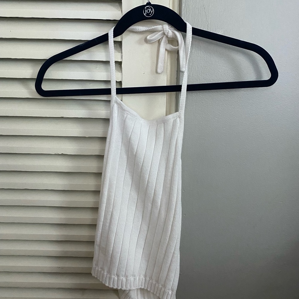 White Brandy Melville Halter Top